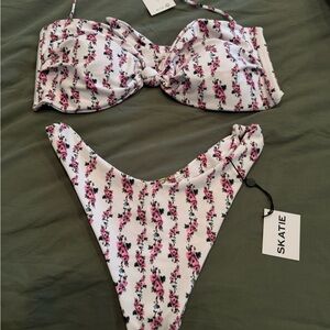 Skatie Pink Floral Bikini (NWT)